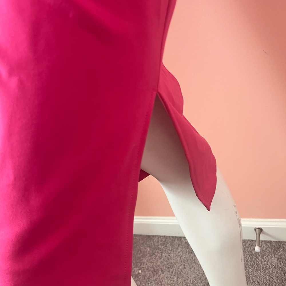 Lulus Paulina Hot Pink Midi Dress - Picture 6 of 8